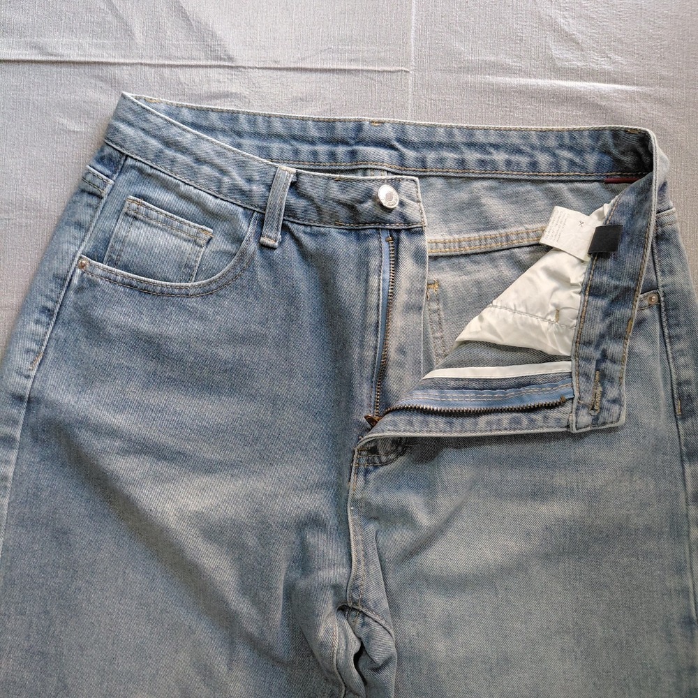 Shein High Waisted Wide Leg Jeans Women's Sz 30 Baggy Skater 31" Inseam - Picture 4 of 14